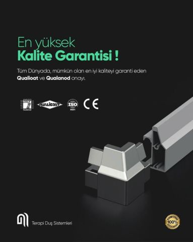 Noa Lüx 1 Sabit 1 Açılır Duvardan Menteşeli Duşakabin 110