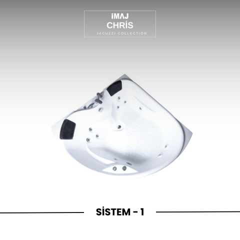 Chris 150x150 cm h:60 OVAL Jakuzi Sistem 2