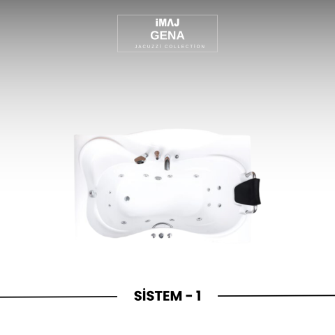 Gena 180x110 cm h:57 Jakuzi Sistem 1
