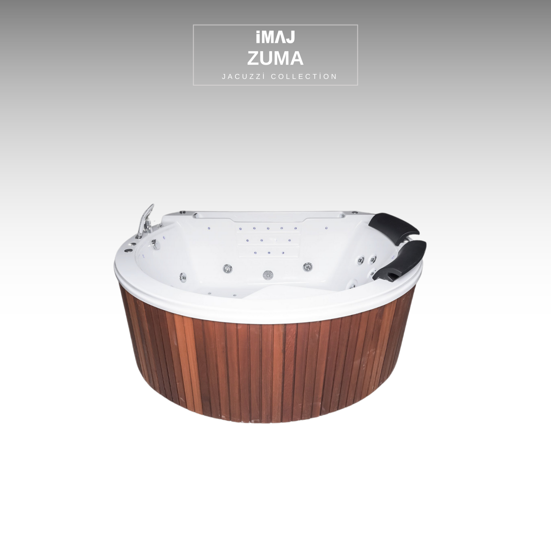 Zuma 195x160 cm h:68 D Model Jakuzi Sistem 2