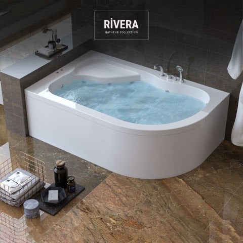 Rivera Asimetrik Oturmalı Mini Küvet H:45