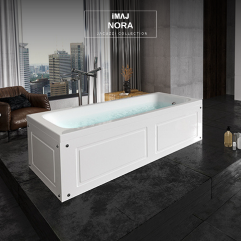 Nora Dikdörtgen Jakuzi h:55 Hidromasaj Ekstra Sistem - 70*140