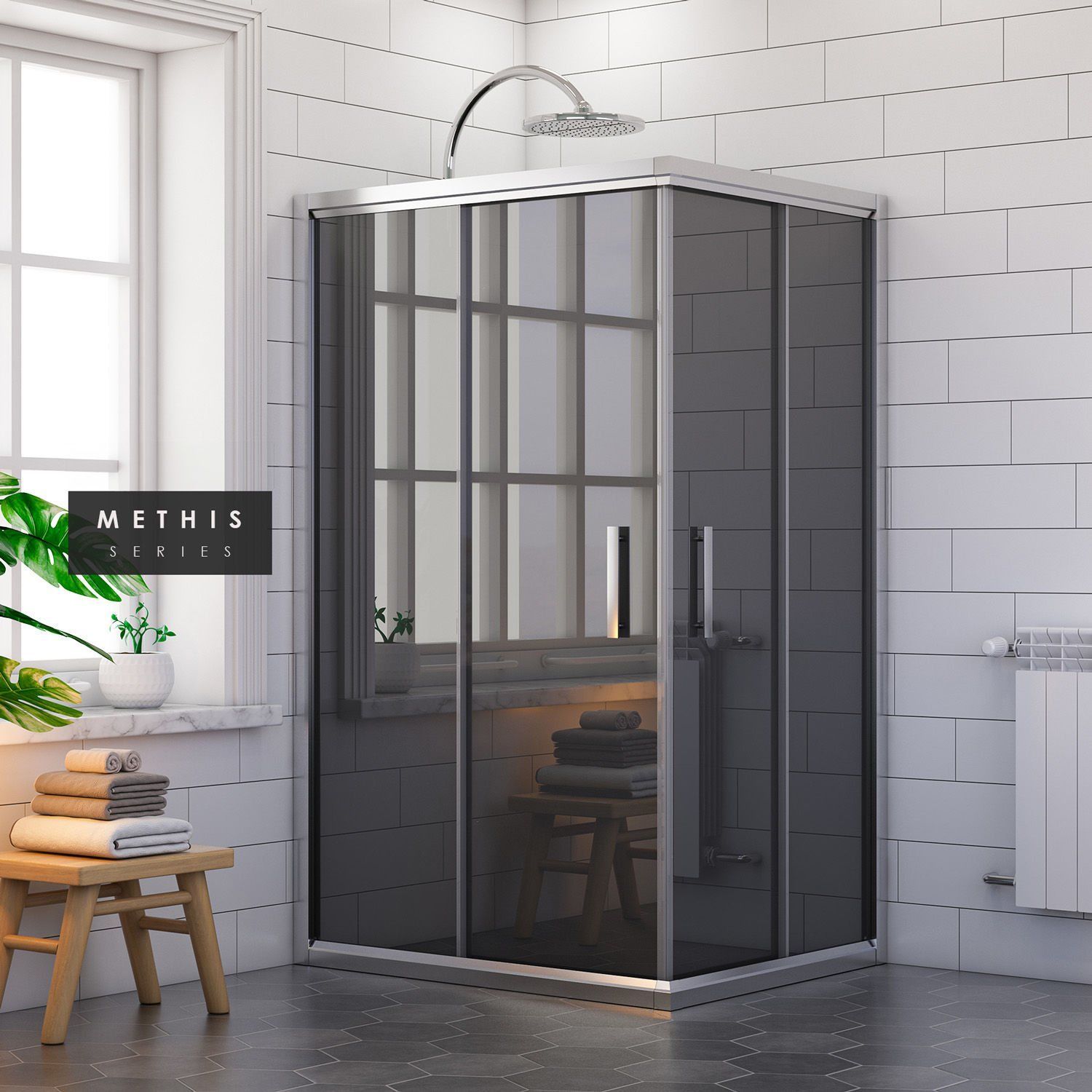 Methis Dikdörtgen Duşakabin 80*110 H190 - H: 200 cm