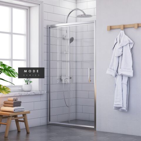 Mode İki Duvar Arası 1 Sabit 1 Sürgü Duşakabin 126 - H:190 cm