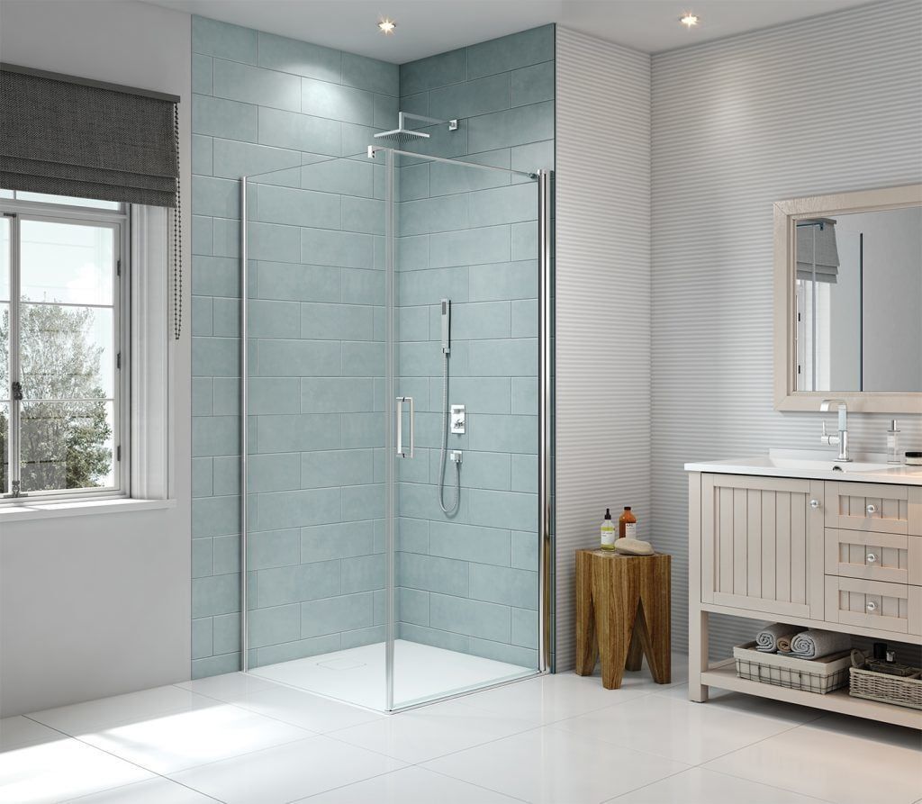 Mode Premium Boy Menteşeli Sistem 1 Sabit 1 Açılır Köşe Duşakabin 80*80 H195