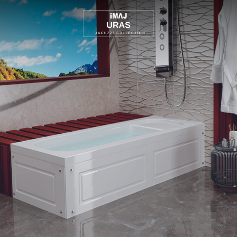 Uras  Oturmalı Mini Dikdörtgen Küvet 80*170