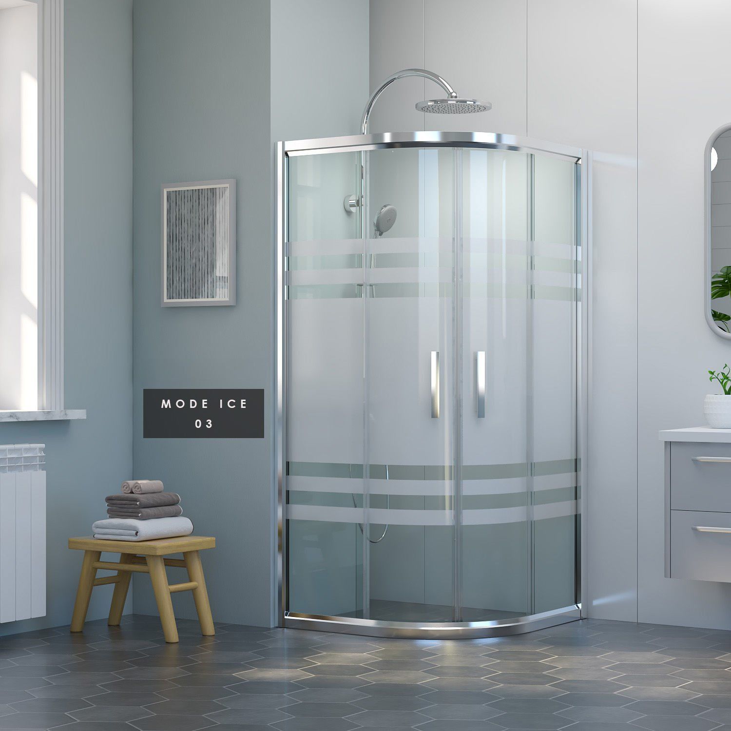 İmaj Mode Ice Oval Duşakabin A-5 90*100 H190