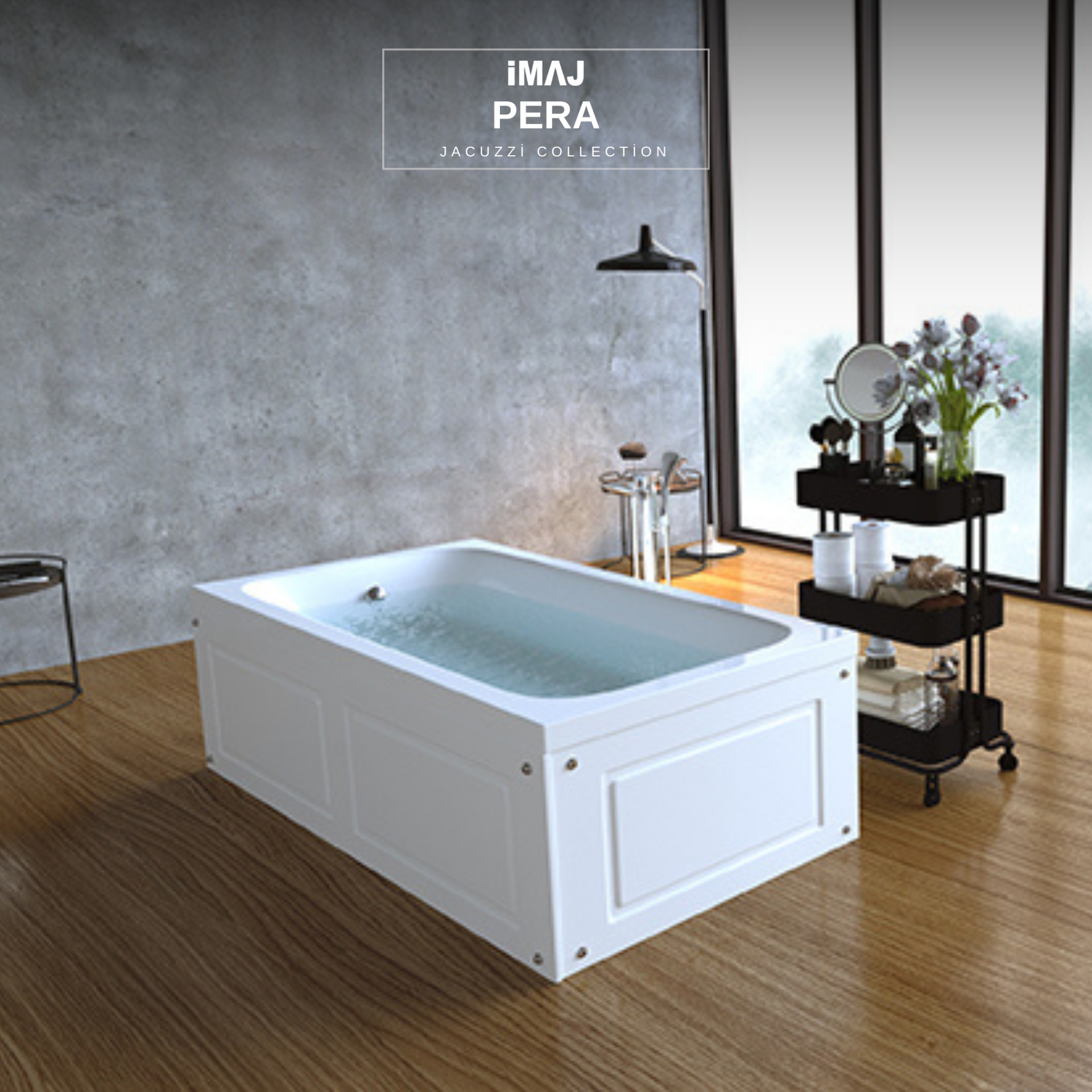 Pera Dikdörtgen Küvet 80*120