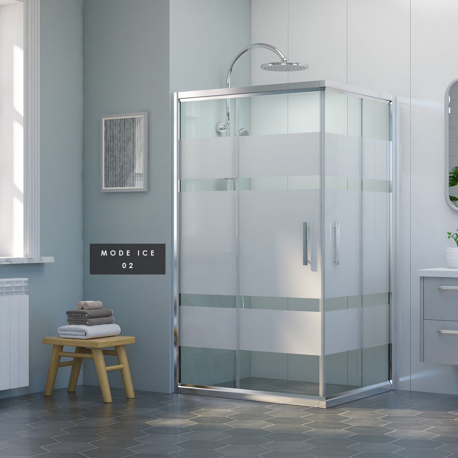 İmaj  Mode Ice Dikdörtgen Duşakabin A-53 100*150 H190