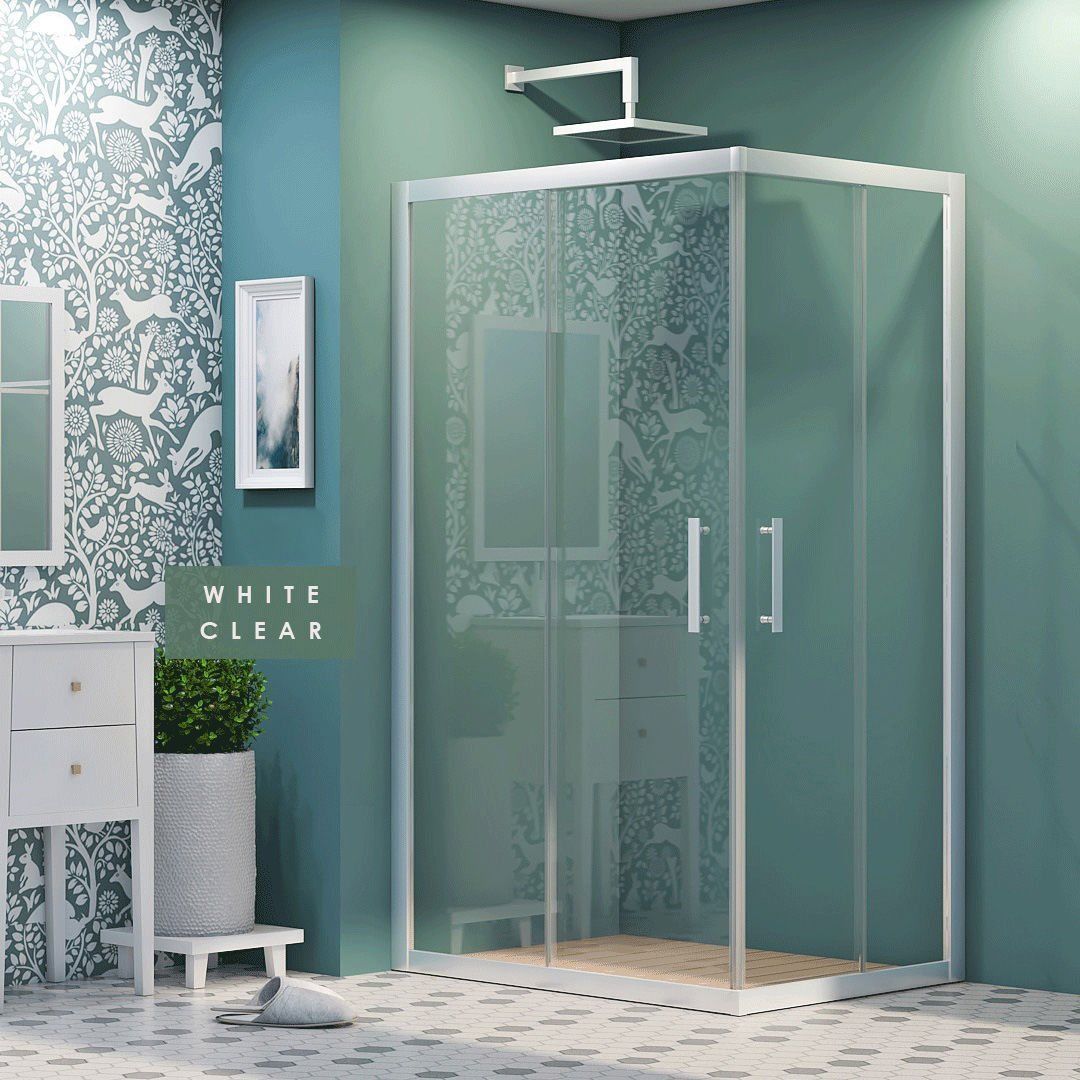 İmaj White Clear  Dikdörtgen Duşakabin 90*150 H190 - H: 200 cm