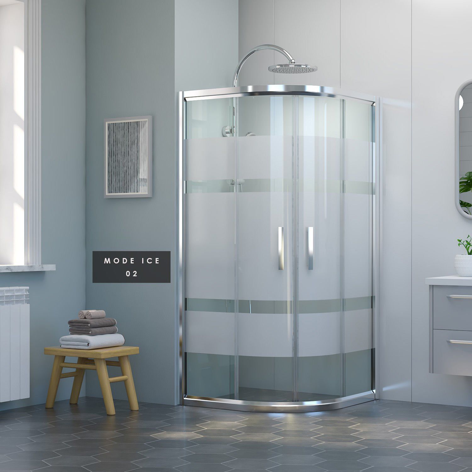 İmaj Mode Ice Oval Duşakabin A-53 90*100 H190