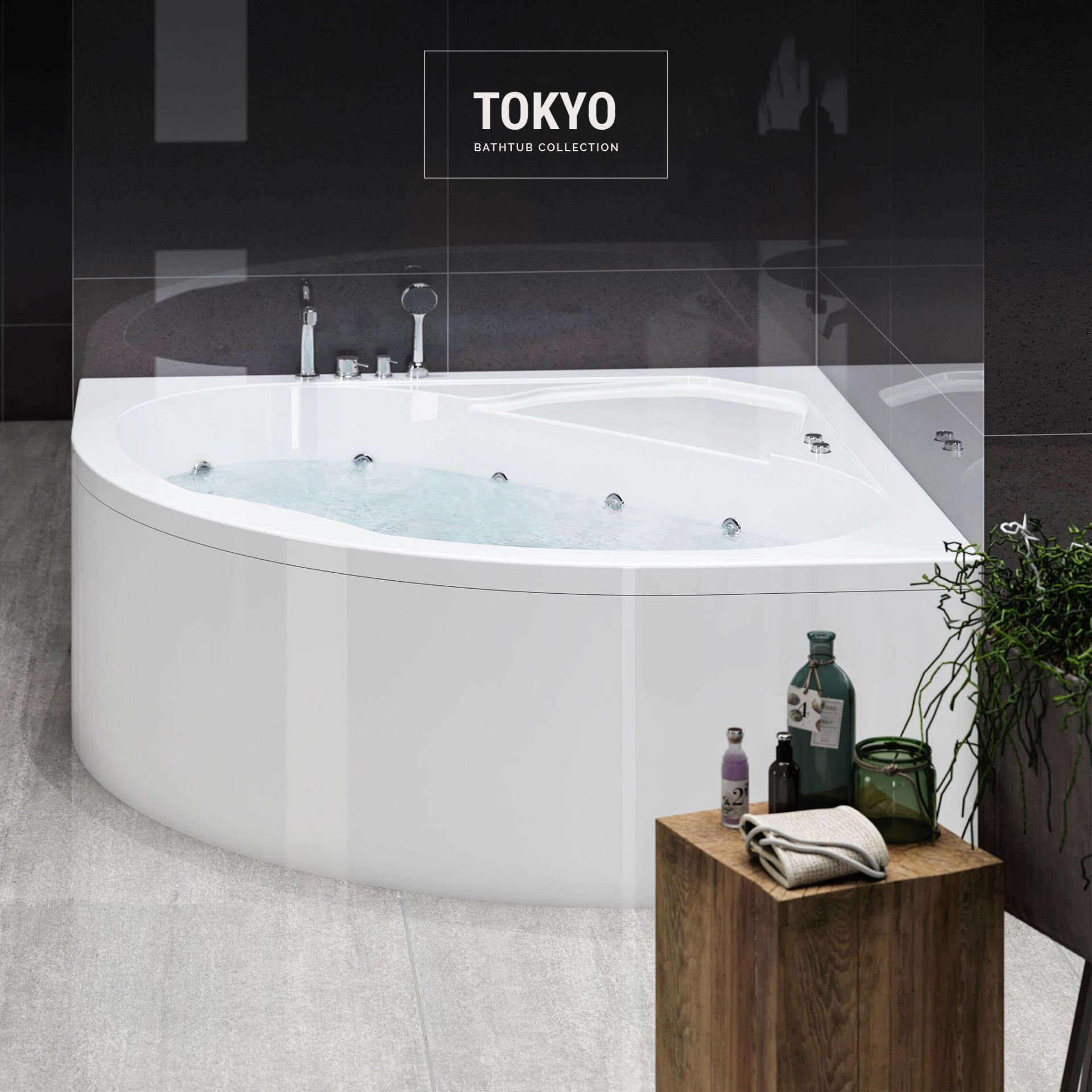 Tokyo Oval Oturmalı Küvet H:55