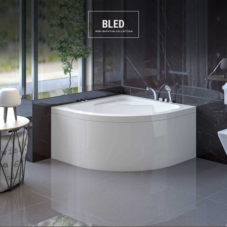 Bled Oval Oturmalı Mini Küvet 90x90 H:45