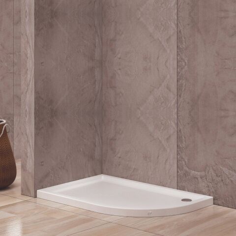 Asimetrik  Flat Duş Teknesi H:6 90*120