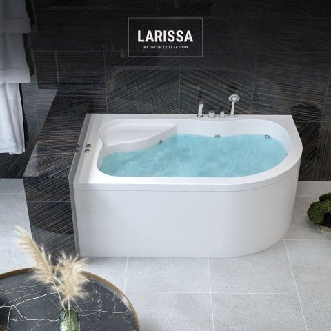 Larissa Asimetrik Oval Oturmalı Küvet H:55