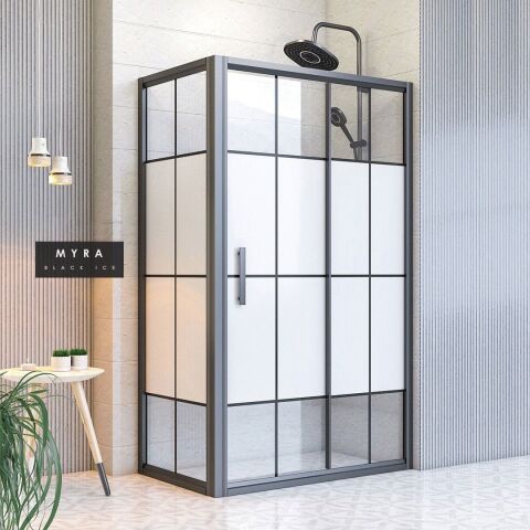 Myra Ice Sabit Panelli Dikdörtgen Duşakabin 90*140 H190